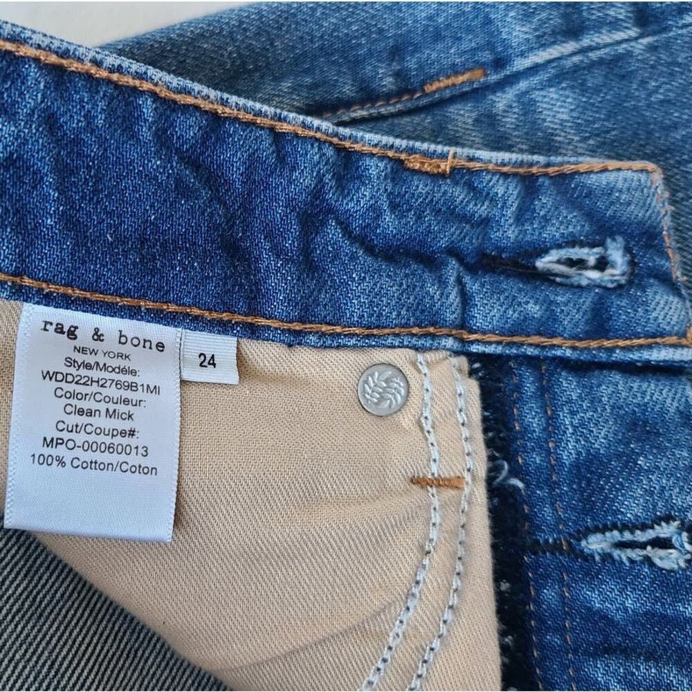 Rag & Bone Rosa Mid-Rise Ankle Boyfriend Clean Mick Blue Jeans Womens Sz 24 EUC - Picture 11 of 16